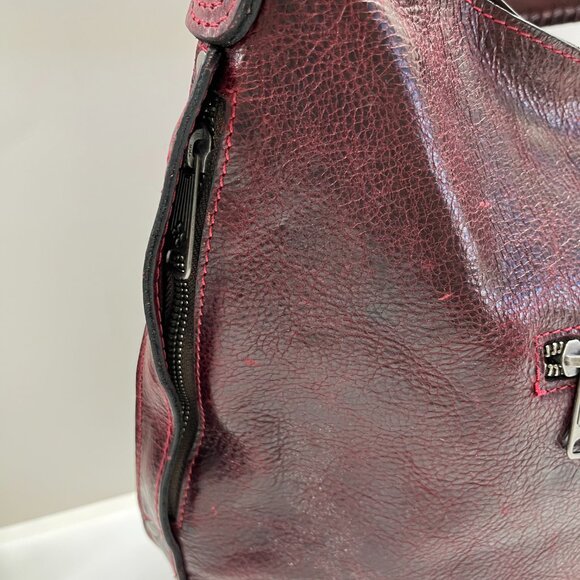 Patricia Nash - Large Leather Plum/ Burgundy Zip Hobo - EUC - Picture 9 of 13